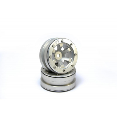 Beadlock Wheels PT-Claw Silver/Silver 1.9 (2 pcs)