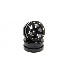 Beadlock Wheels PT- Wave Black/Black 1.9 (2 pcs) Beadlock Wheels PT- Wave Black/Black 1.9 (2 pcs)