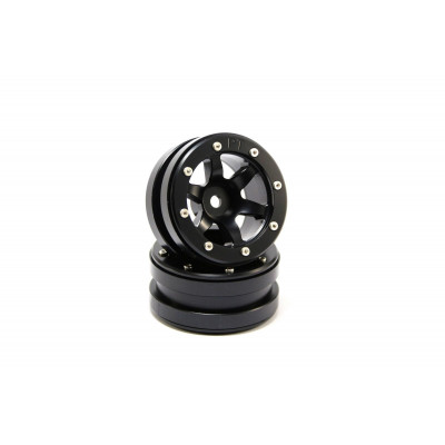 Beadlock Wheels PT- Wave Black/Black 1.9 (2 pcs)
