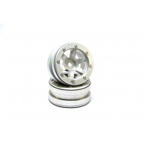 Beadlock Wheels PT- Wave Silver/Silver 1.9 (2 pcs) Beadlock Wheels PT- Wave Silver/Silver 1.9 (2 pcs)