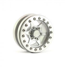 Jantes de Beadlock PT-Mighty Star Silver/Silver 1.9 (2 pcs) Jantes de Beadlock PT-Mighty Star Silver/Silver 1.9 (2 pcs)