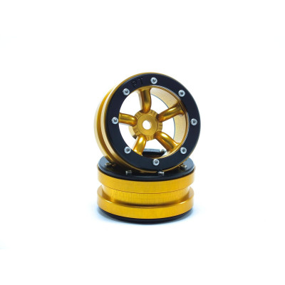 Beadlock Wheels PT-Safari Gold/Black 1.9