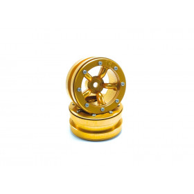 Beadlock Wheels PT-Safari Gold/Gold 1.9 Beadlock Wheels PT-Safari Gold/Gold 1.9