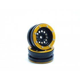 Beadlock Wheels PT-Bullet Black/Gold 1.9 Beadlock Wheels PT-Bullet Black/Gold 1.9