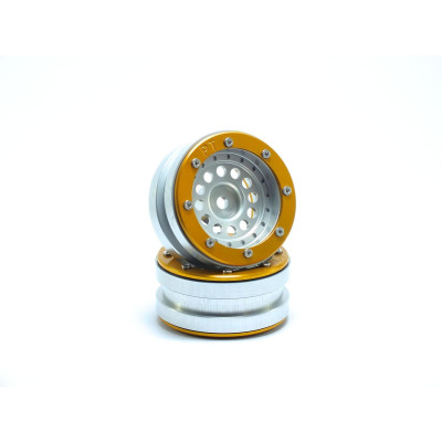 Beadlock Wheels PT-Bullet Silver/Gold 1.9
