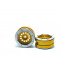 Beadlock Wheels PT-Bullet Gold/Silver 1.9