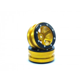Beadlock Wheels PT- Slingshot Gold/Black 1.9 Beadlock Wheels PT- Slingshot Gold/Black 1.9