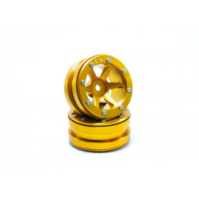 Beadlock Wheels PT- Slingshot Gold/Gold 1.9 Beadlock Wheels PT- Slingshot Gold/Gold 1.9