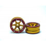 Beadlock Wheels PT- Slingshot Gold/Red 1.9