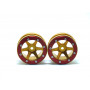 Beadlock Wheels PT- Slingshot Gold/Red 1.9
