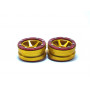 Beadlock Wheels PT- Slingshot Gold/Red 1.9