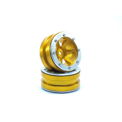 Beadlock Wheels PT- Slingshot Gold/Silver 1.9