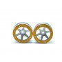 Beadlock Wheels PT- Slingshot Silver/Gold 1.9