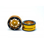 Beadlock Wheels PT- Distractor Gold/Black 1.9