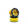 Beadlock Wheels PT- Distractor Gold/Black 1.9