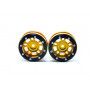 Beadlock Wheels PT- Distractor Gold/Black 1.9