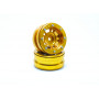 Beadlock Wheels PT- Distractor Gold/Gold 1.9
