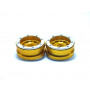 Beadlock Wheels PT- Distractor Gold/Silver 1.9