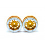 Beadlock Wheels PT- Distractor Gold/Silver 1.9