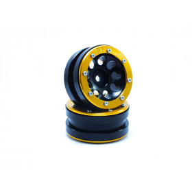 Beadlock Wheels PT- Ecohole Black/Gold 1.9 Beadlock Wheels PT- Ecohole Black/Gold 1.9