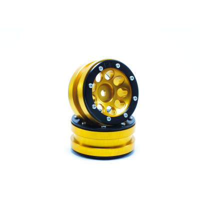 Beadlock Wheels PT- Ecohole Gold/Black 1.9