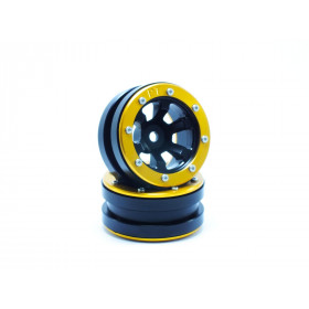 Beadlock Wheels PT- Claw Black/Gold 1.9 Beadlock Wheels PT- Claw Black/Gold 1.9