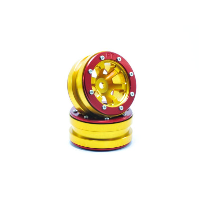 Beadlock Wheels PT- Claw Gold/Red 1.9