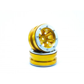 Beadlock Wheels PT- Claw Gold/Silver 1.9 Beadlock Wheels PT- Claw Gold/Silver 1.9