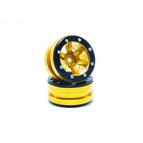 Beadlock Wheels PT- Wave Gold/Black 1.9 Beadlock Wheels PT- Wave Gold/Black 1.9