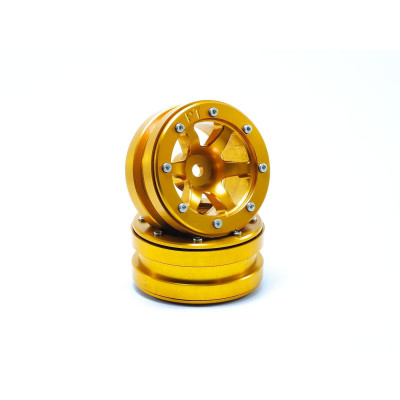 Beadlock Wheels PT- Wave Gold/Gold 1.9