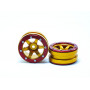 Beadlock Wheels PT- Wave Gold/Red 1.9