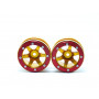 Beadlock Wheels PT- Wave Gold/Red 1.9