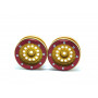 Beadlock Wheels PT-Bullet Gold/Red 1.9