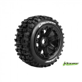 B-PIONEER 1:5 Buggy Tire Set Mounted SPORT Black Rims Hex 24 B-PIONEER 1:5 Buggy Tire Set Mounted SPORT Black Rims Hex 24