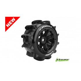 ST-PADDLE 1:8 Stadium Truck Tire Set Mounted Sport Black ST-PADDLE 1:8 Stadium Truck Tire Set Mounted Sport Black