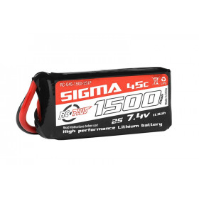 Bateria Li-Po Sigma 45C 1500 mAh 2S1P 7.4V XT-60 Bateria Li-Po Sigma 45C 1500 mAh 2S1P 7.4V XT-60