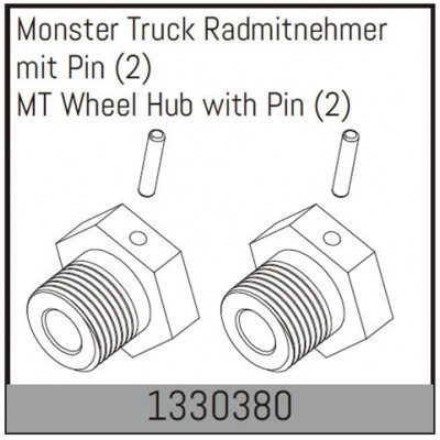 MT Wheel Hub with Pin - 1330380