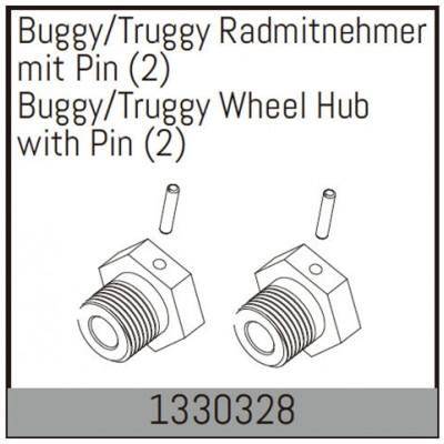Buggy/Truggy Wheel Hub with Pin - 1330328