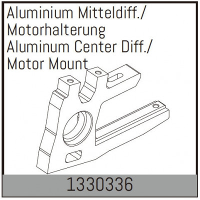 Aluminum Center Diff./Motor Mount - 1330336