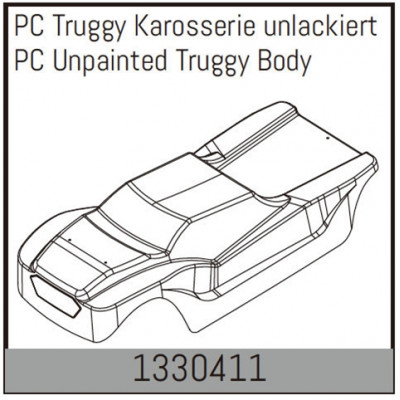 PC Unpainted Truggy Body - 1330411