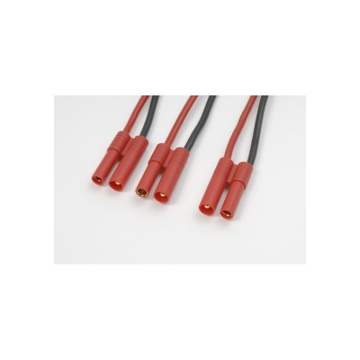 Y-lead  Parallel  4.0mm  gold  connector,  silicon  wire  14AWG  (1pc)