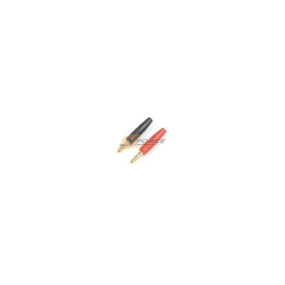 Banana  gold  connectors  4mm,  Black  +  Red  (1set)