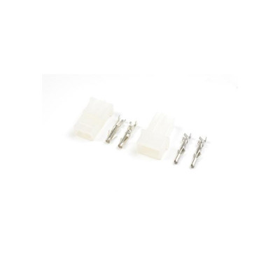 AMP  connector  with  gold  plated  pins,  Male  +  Female  (2pairs)