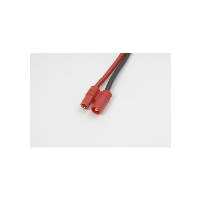 3.5mm gold connector, Female, silicon wire 14AWG, 10cm (1pc)