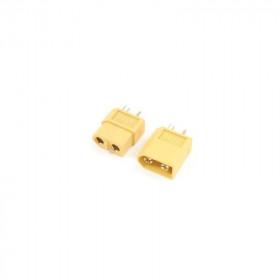 XT60 GOLD CONNECTOR, MALE + FEMALE (2PAIRS) XT60 GOLD CONNECTOR, MALE + FEMALE (2PAIRS)