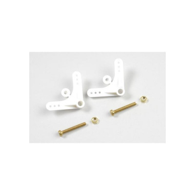 90° Bell crank w/ screw and nuts (2pcs)
