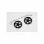 Wheelaxle "angled" for 2mm carbon rod incl. wheels (2pcs)