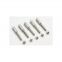 Aluminium Threaded Coupler M2 for carbon Tube Ø6mm (5pcs)