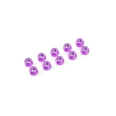 Nylstop nut M4 "Purple", Aluminium (10pcs)