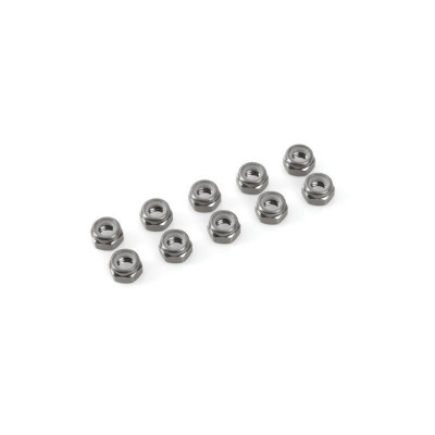 Nylstop nut M4 "Gun Metal", Aluminium (10pcs)